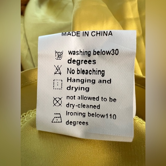 NWT CTU One-Shoulder Chartreuse Satin Dress - Picture 5 of 5